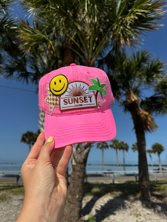 Hot pink dad hat